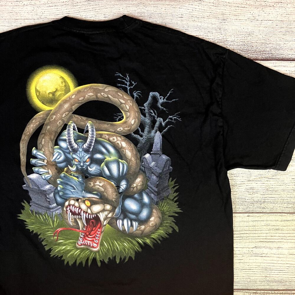 Vintage 1990s Mad Engine Dragon & Snake Graphic T-shirt